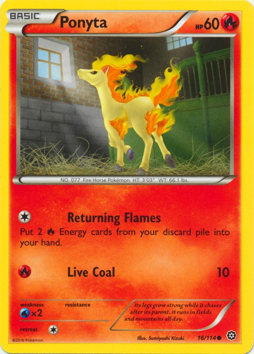 Ponyta – 16/114 – Common – Moderately Played