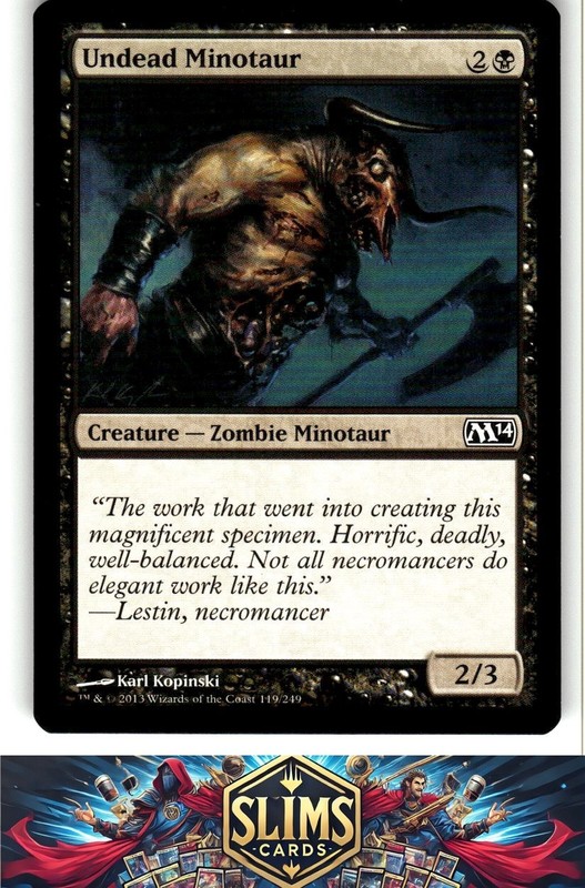 Magic the Gathering MTG Magic 2014 (M14) Undead Minotaur #119 Buy 2 Get 1