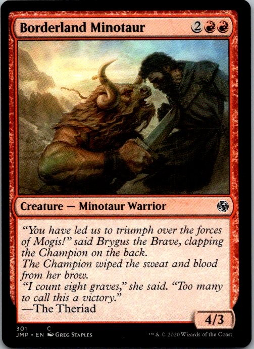 Borderland Minotaur 301 Common Jumpstart Magic: The Gathering Near Mint