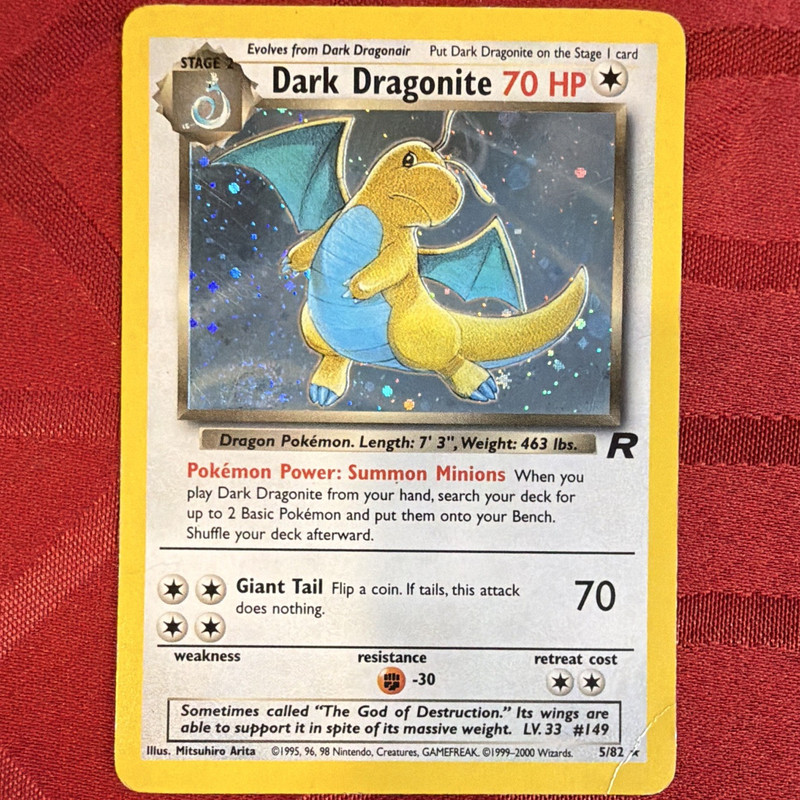 Dark Dragonite 5/82 Team Rocket 1st Ed Holo Rare 70 HP English