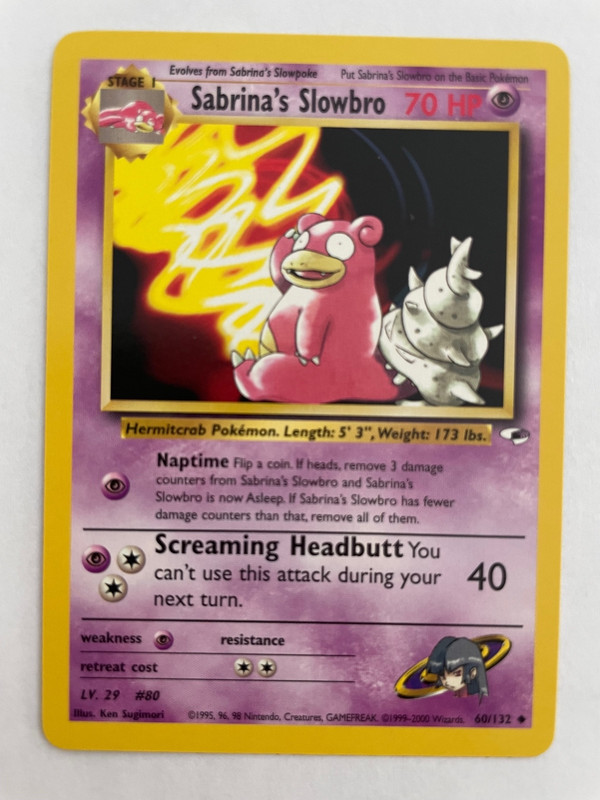 Sabrina’s Slowbro 060/132 Gym Heroes Regular NM