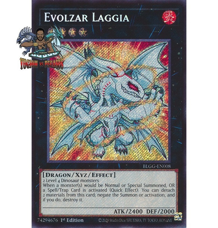 Yugioh! 1x Evolzar Laggia BLGG-EN008 Secret Rare 1st Ed NM