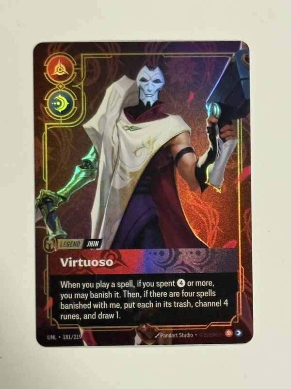 Jhin – Virtuoso UNL 181/219 Rare Unleashed Riftbound League of Legends NM