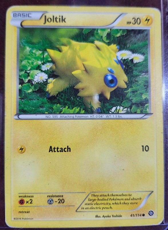 2016 POKEMON CARD JOLTIK BASIC 41/114