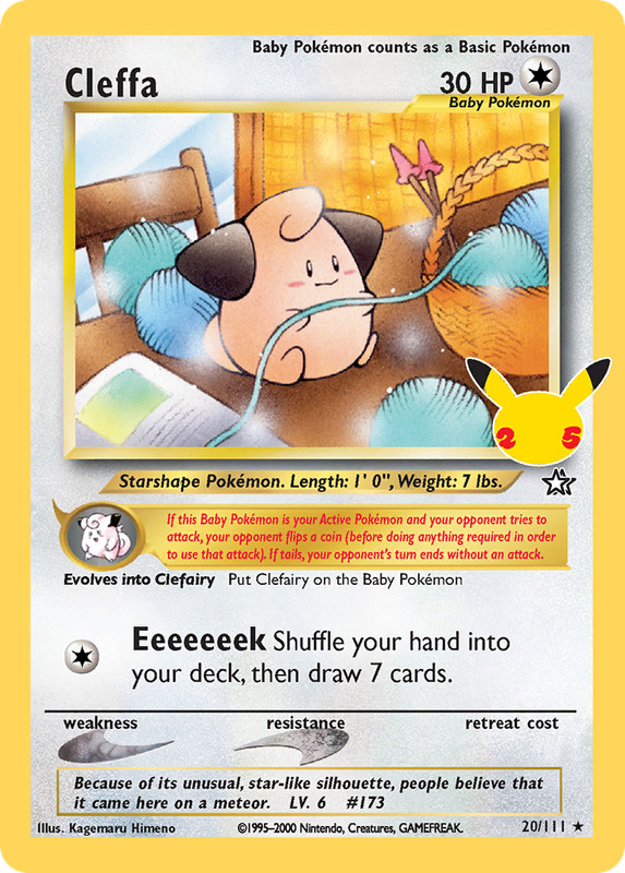 Cleffa 20/111 Celebrations: Classic Collection Pokemon Holo NM/M