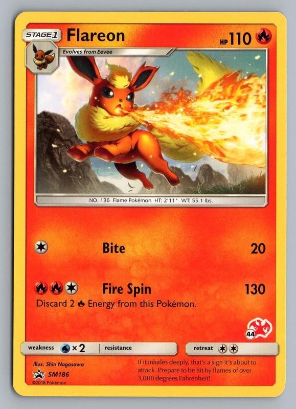 FLAREON – SM186 (LET’S PLAY, EEVEE!) SM186 PROMO SUN & MOON PROMO POKEMON NM