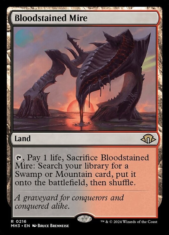 1x MTG Bloodstained Mire Near Mint, English – Modern Horizons 3