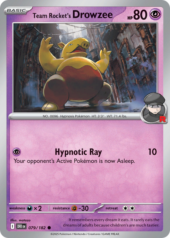 Team Rocket’s Drowzee 079/182 – Destined Rivals – Normal [004-271]