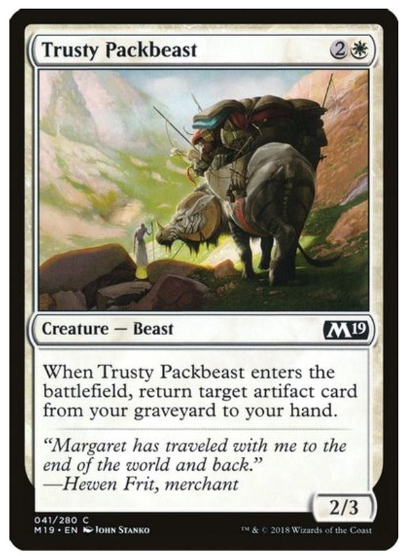 Magic the Gathering Cards Trusty Packbeast (x4) PLAYSET Core Set 2019 NM/LP