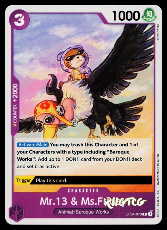 Mr.13 & Ms.Friday OP04-073 Kingdoms of Intrigue One Piece NM