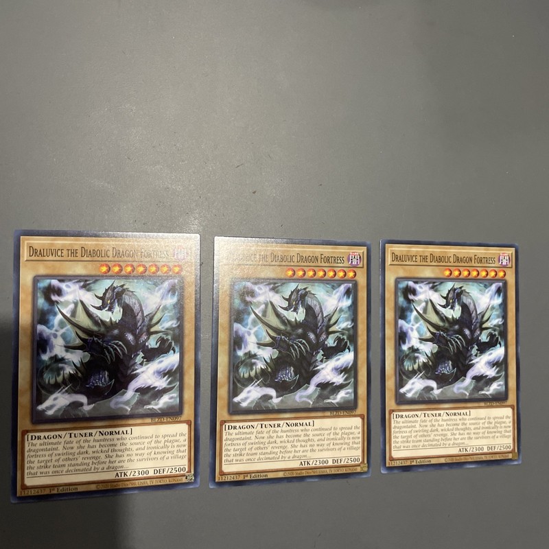X3! Playset Draluvice The Diabolic Dragon Fortress BLZD-EN097 Common NM! +Bonus