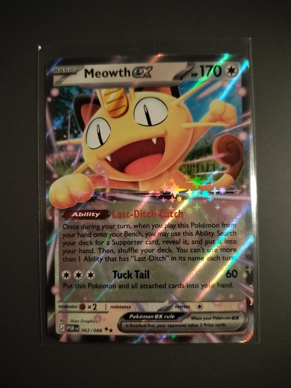 Meowth ex 062/088 Me03: Perfect Order Holo Pokemon TCG