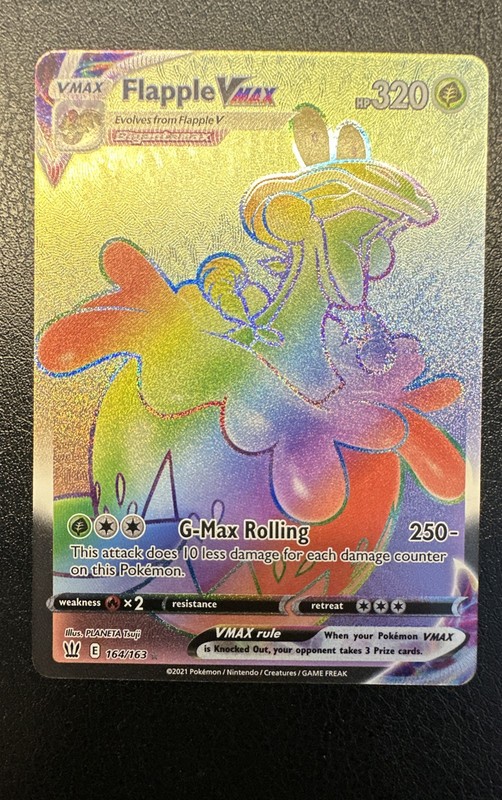 Flapple VMAX (Secret) 164/163 Swsh05: Battle Styles Holo