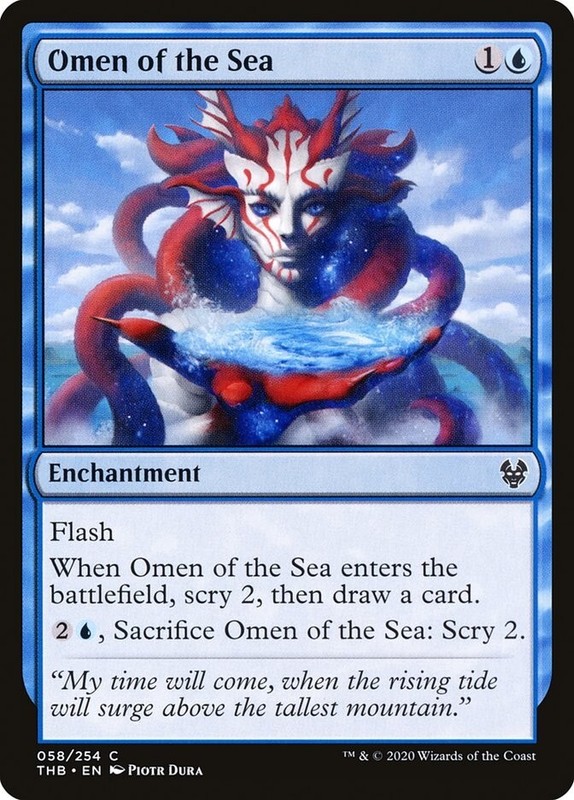 (x4) Omen of the Sea 058/254 Playset Common Theros Beyond Death MTG NM