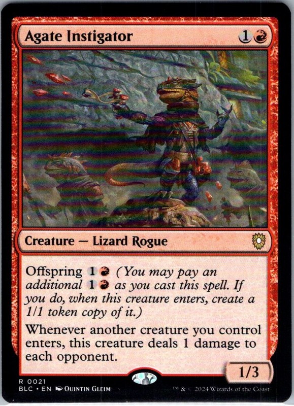 Agate Instigator – 21 – Commander: Bloomburrow – Magic MTG – NM