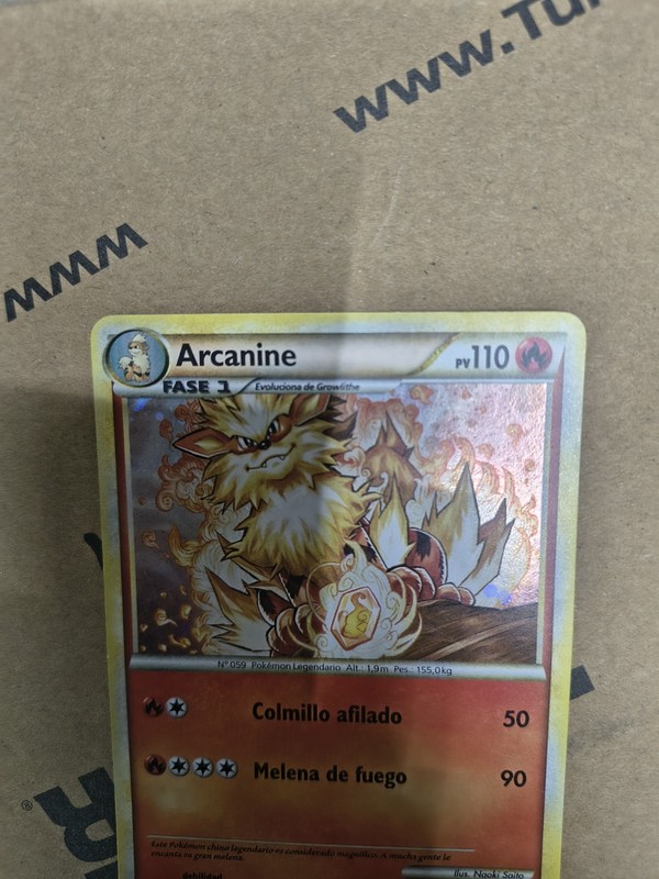 Arcanine Holo Rare Pokemon TCG Card 1/123 HeartGold SoulSilver NM Condition gallery