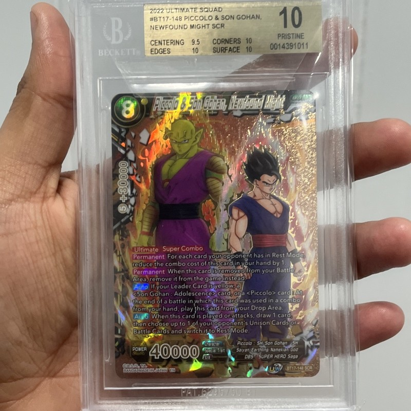 DBS Ultimate Squad Piccolo & Son Gohan Newfound Might BT17-148 SCR BGS 10