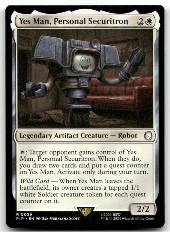 Yes Man, Personal Securitron #29 (NM) Fallout PIP Magic MTG