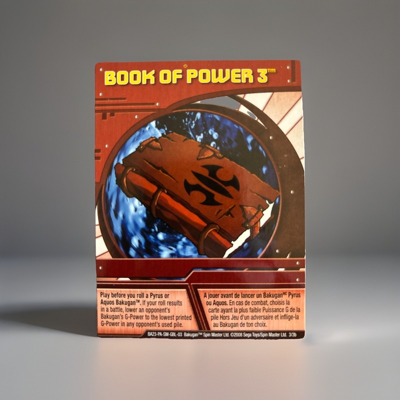 Bakugan New Vestroia Book of Power 3 🔴 Red Ability Card 3/3b Aquos