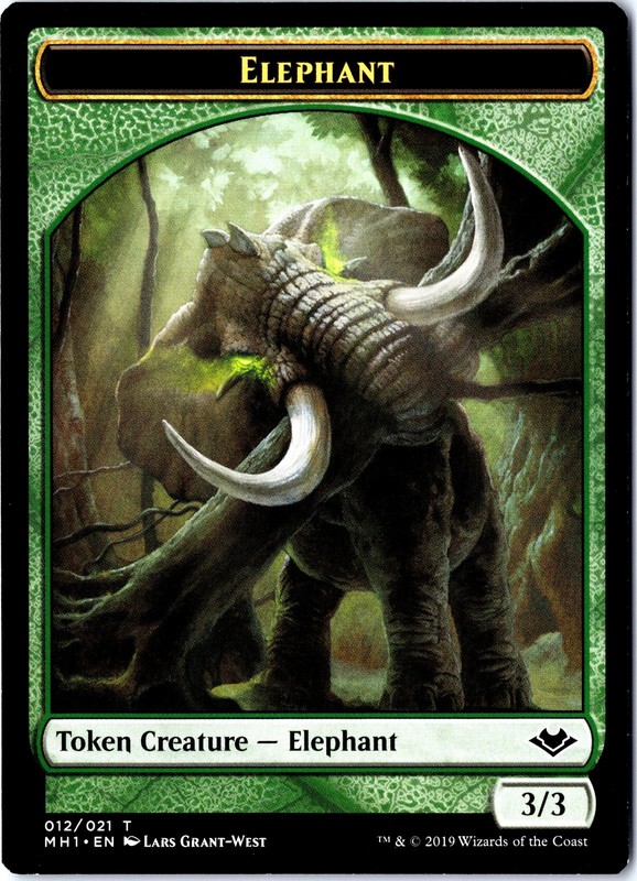 MAGIC TG: Modern Horizons #4 // 12 Soldier // Elephant Double-Sided Token- .M2A gallery