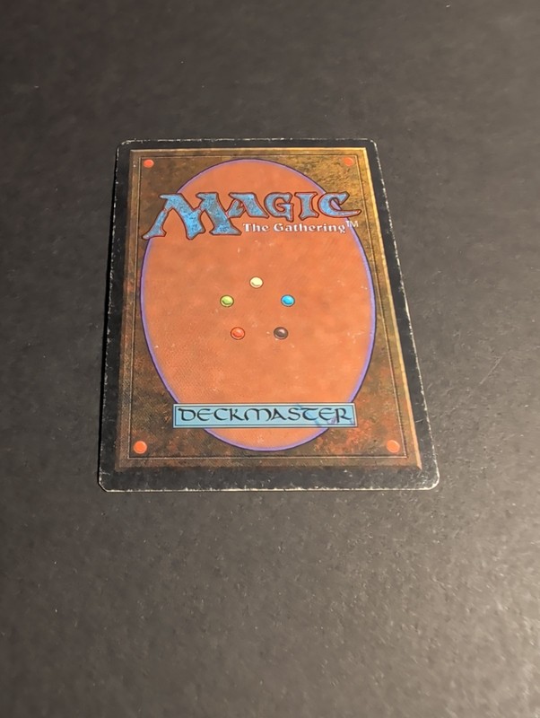 MTG MAGIC THE GATHERING STONE-THROWING DEVS SIGNED ARABIAN NIGHTS HP RARE CARD gallery