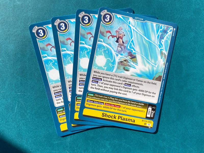 Shock Plasma BT24-092 Playset Time Stranger Digimon Card Game x4