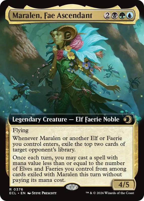 Maralen, Fae Ascendant (Extended Art) 376 Lorwyn Eclipsed NM EN
