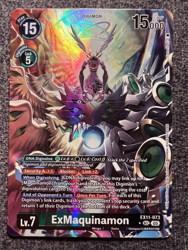 Digimon Card Game ExMaquinamon EX11-073 SEC Alternate Art NM