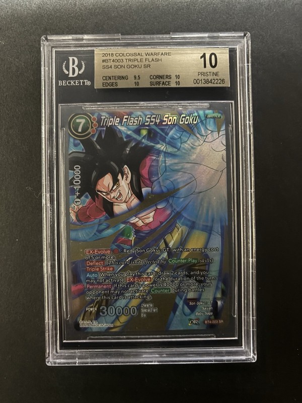 2018 Colossal Warfare #BT4003 Triple Flash SS4 Son Goku SR BGS 10