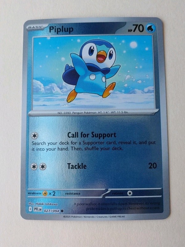 Piplup 027/094 Reverse Holo Phantasmal Flames Pokemon TCG – NM