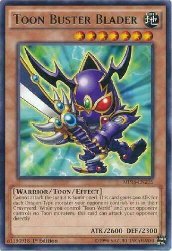 YUGIOH Toon Buster Blader MP16-EN205 BOSH-EN038 1ST EDITION NM !
