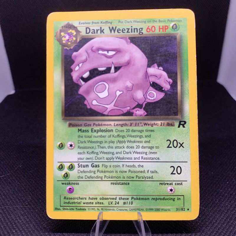 Pokémon TCG Dark Weezing 31/82 Rare Team Rocket Unlimited LP