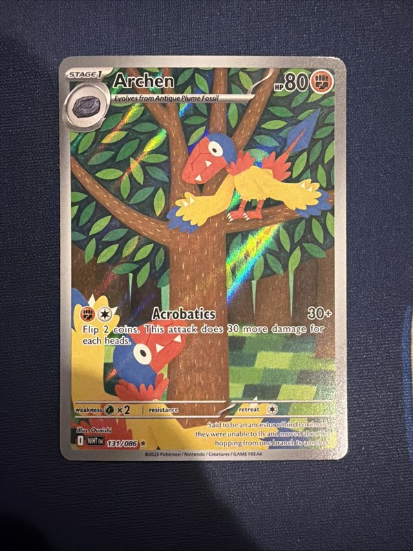 Archen 131/086 Sv: White Flare Holo Illustration Rare IR Pokemon Card
