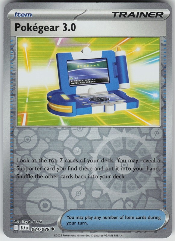 Pokegear 3.0 084/086 Reverse Holo Uncommon SV: Black Bolt NM