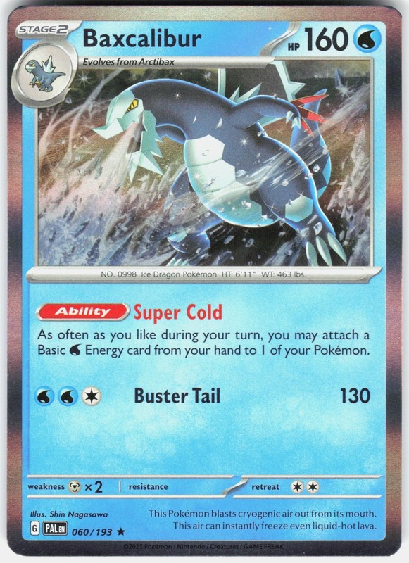 Baxcalibur Holo SV02: Paldea Evolved 060/193 NM Shin Nagasawa