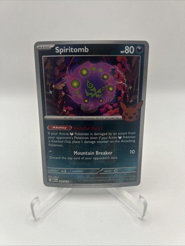 087/132 Spiritomb Halloween Play Pokemon TCG League Stamped Reverse Holo MEGA