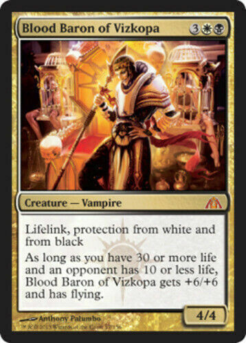 MTG Magic the Gathering Blood Baron of Vizkopa LP Dragons maze cny