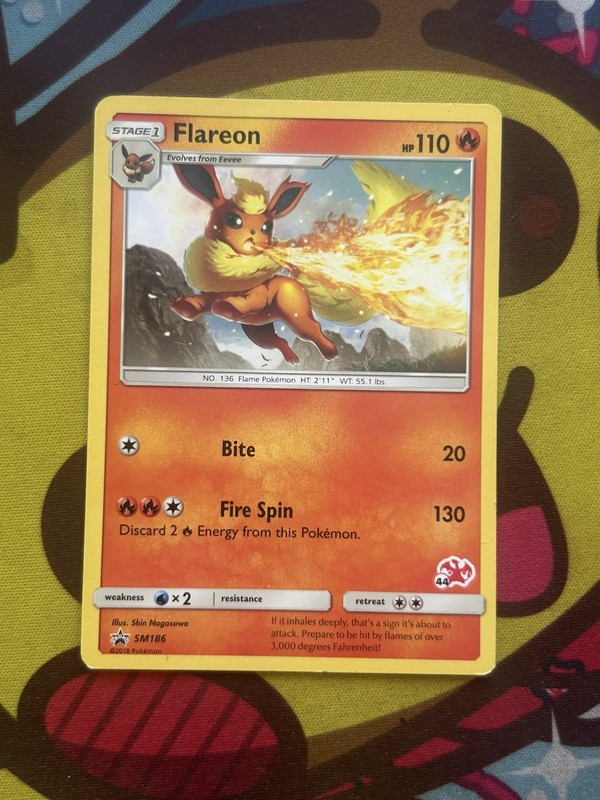 Pokemon Flareon SM186 – Non Holo – Black Star Promo – Light Play