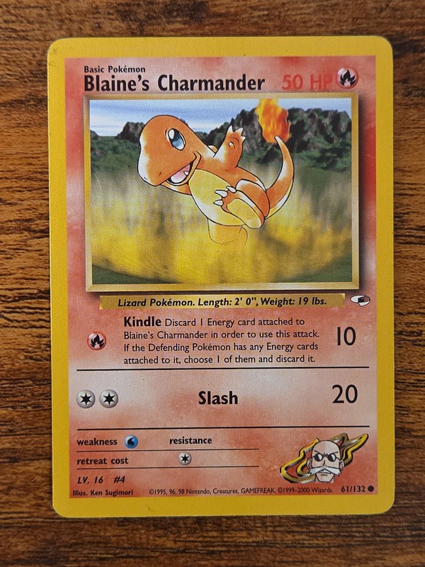 Pokemon TCG Blaine’s Charmander Gym Heroes 61/132 1st Ed Regular MP – LP