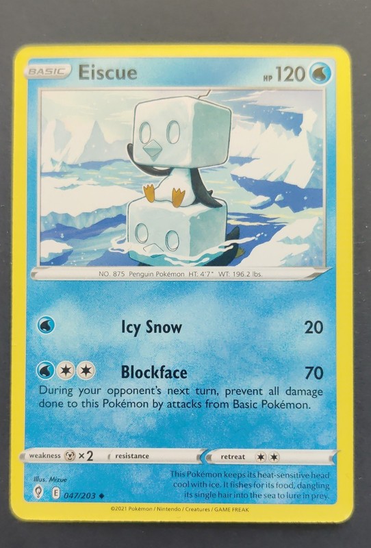 Eiscue 047/203 SWSH07: Evolving Skies Regular Pokemon