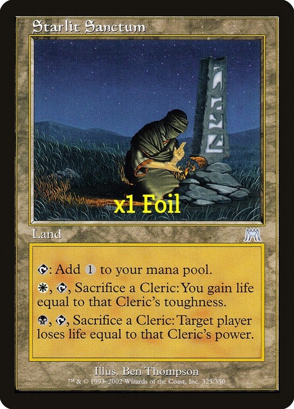 MTG Foil Onslaught ONS Starlit Sanctum MISPRINT Foil Peeling – MInt Otherwise