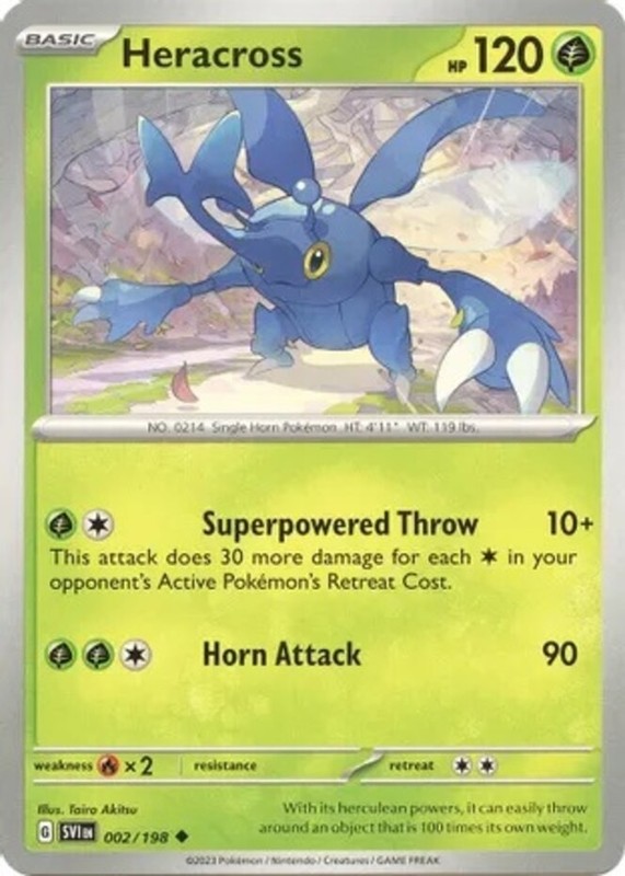Heracross – 002/198 – Uncommon – Near Mint