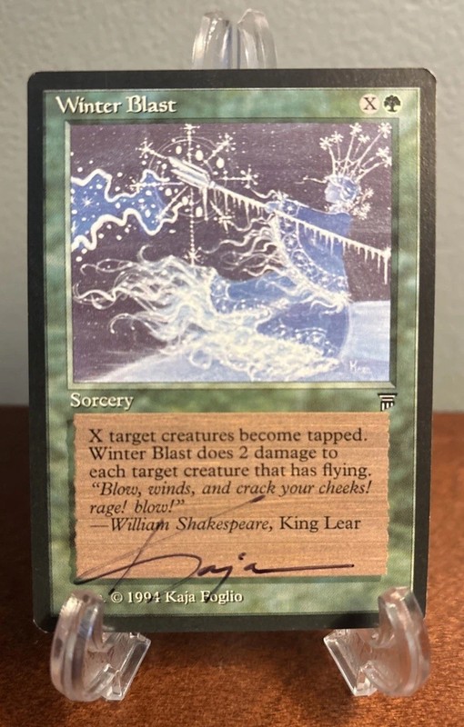 MTG Winter Blast Signed Kaja Foglio Artist Proof AP Legends Magic