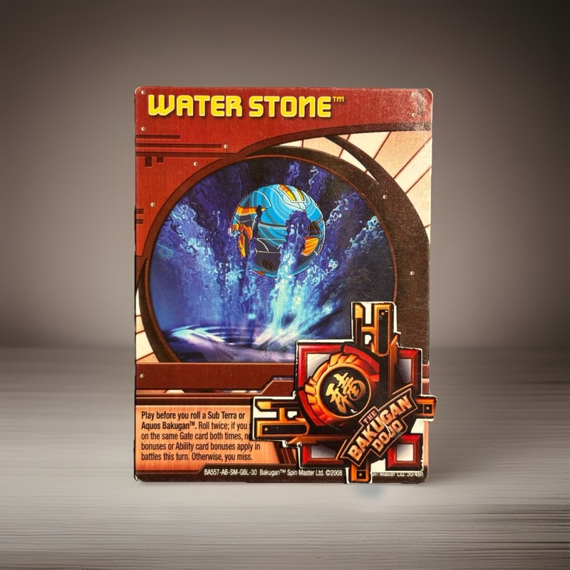 Bakugan Water Stone Red 🔴Ability Card 30/48n Aquos Elico New Vestroia