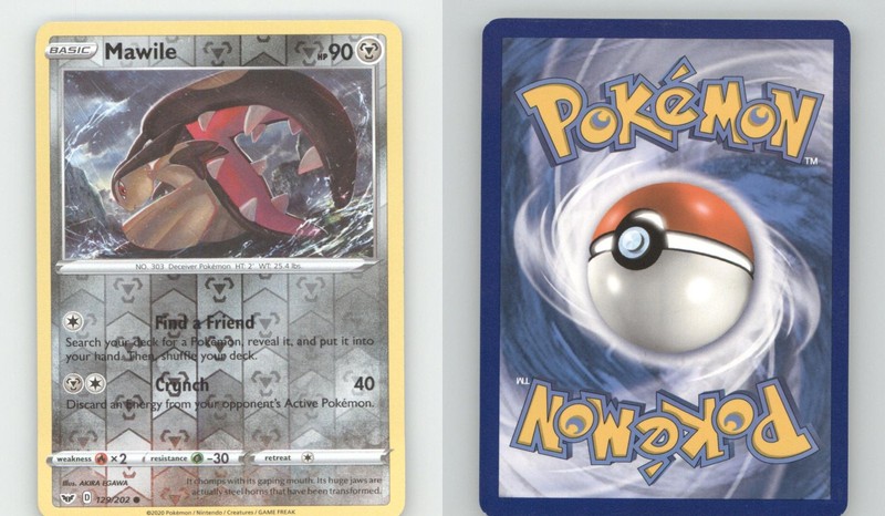 MAWILE 129/202 C SWORD & SHIELD POKEMON REVERSE HOLO NM/M EGAWA