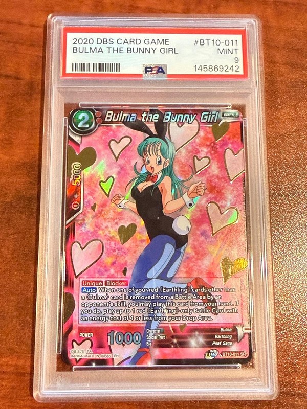 PSA 9 Bulma the Bunny Girl SR BT10-011 Dragon Ball Rise of the Unison W