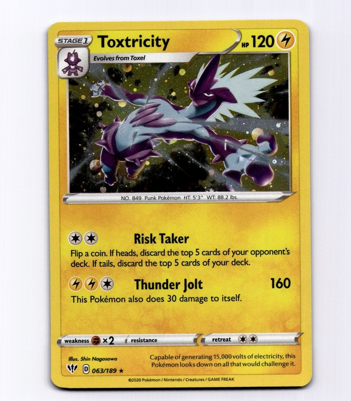 Toxtricity 063/189 SWSH03: Darkness Ablaze 2020 Pokemon Shin Nagasawa