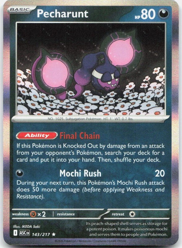 Pecharunt Holo Rare ME: Ascended Heroes 143/217 NM aky CG Works