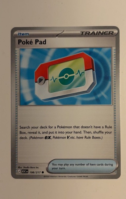 Ascended Heroes Poke Pad 198/217 (IN HAND Ready to Ship) Pokemon Trainer Item