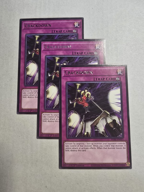 3x Crackdown PHRE-EN015 Phantom Revenge 1st Edition Playset